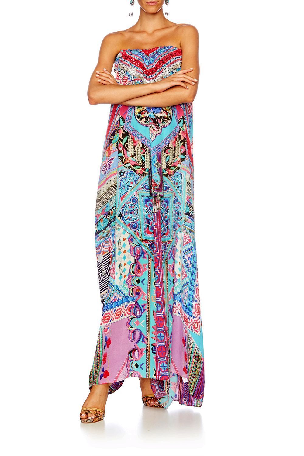 FESTIVAL FRIENDS DRAWSTRING DRESS