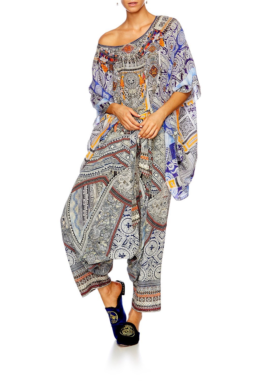 DRESS UP BOX SHORT ROUND NECK KAFTAN