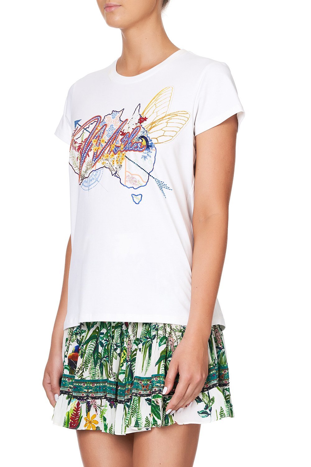 SLIM FIT  ROUND NECK T-SHIRT DAINTREE DARLING