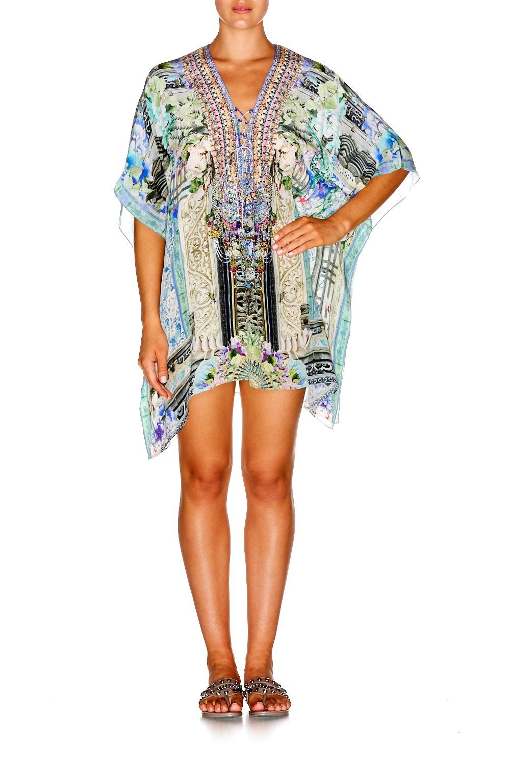 DEAR DIARY SHORT LACE UP KAFTAN