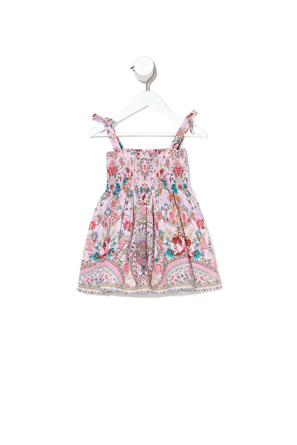 BABIES DRESS WITH SHIRRING BELIEVE IN LOVE