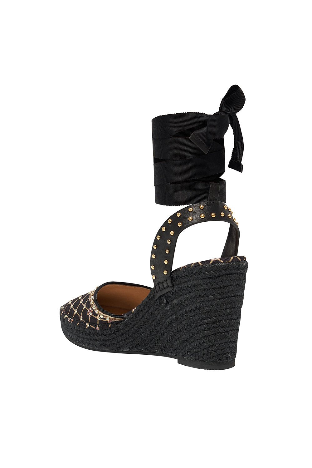 ESPADRILLE WEDGE WITH GROSGRAIN TIE MONTAGUES CAPULET