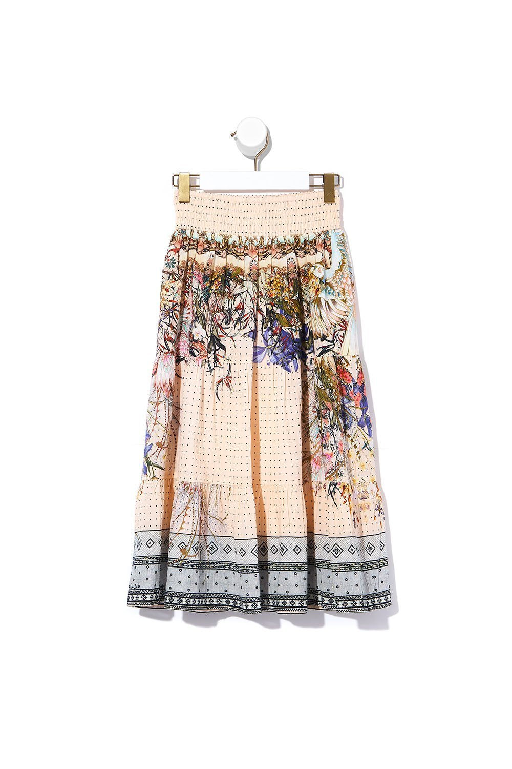 INFANTS SHIRRED WAIST MAXI SKIRT KINDRED SKIES