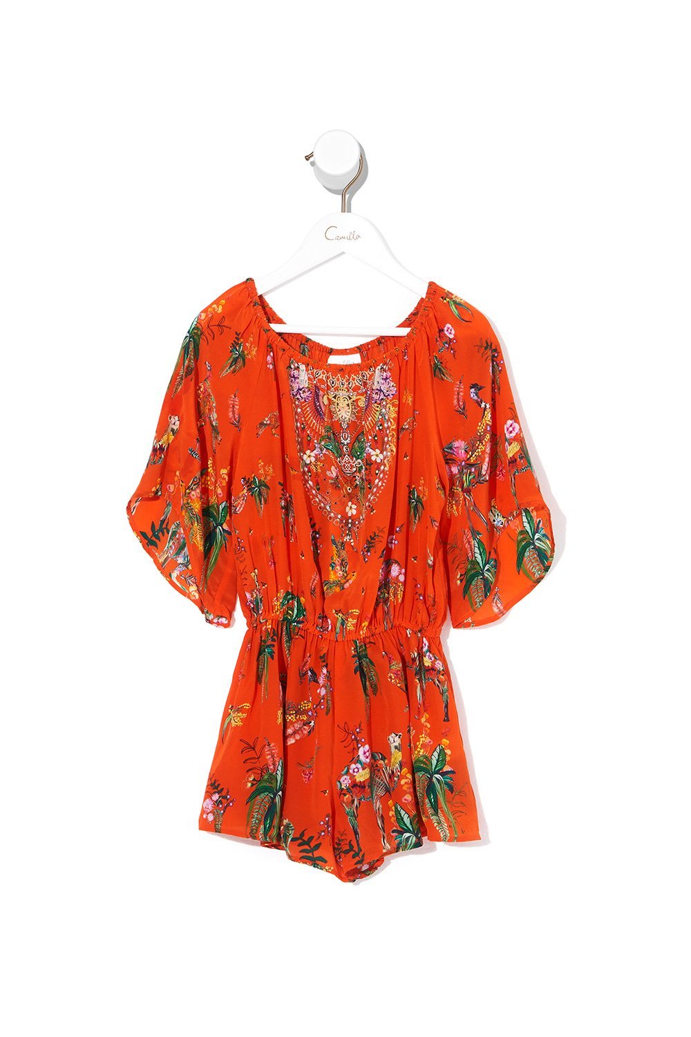 KIDS 3/4 FLARE SLEEVE PLAYSUIT PARADISE CIRCUS