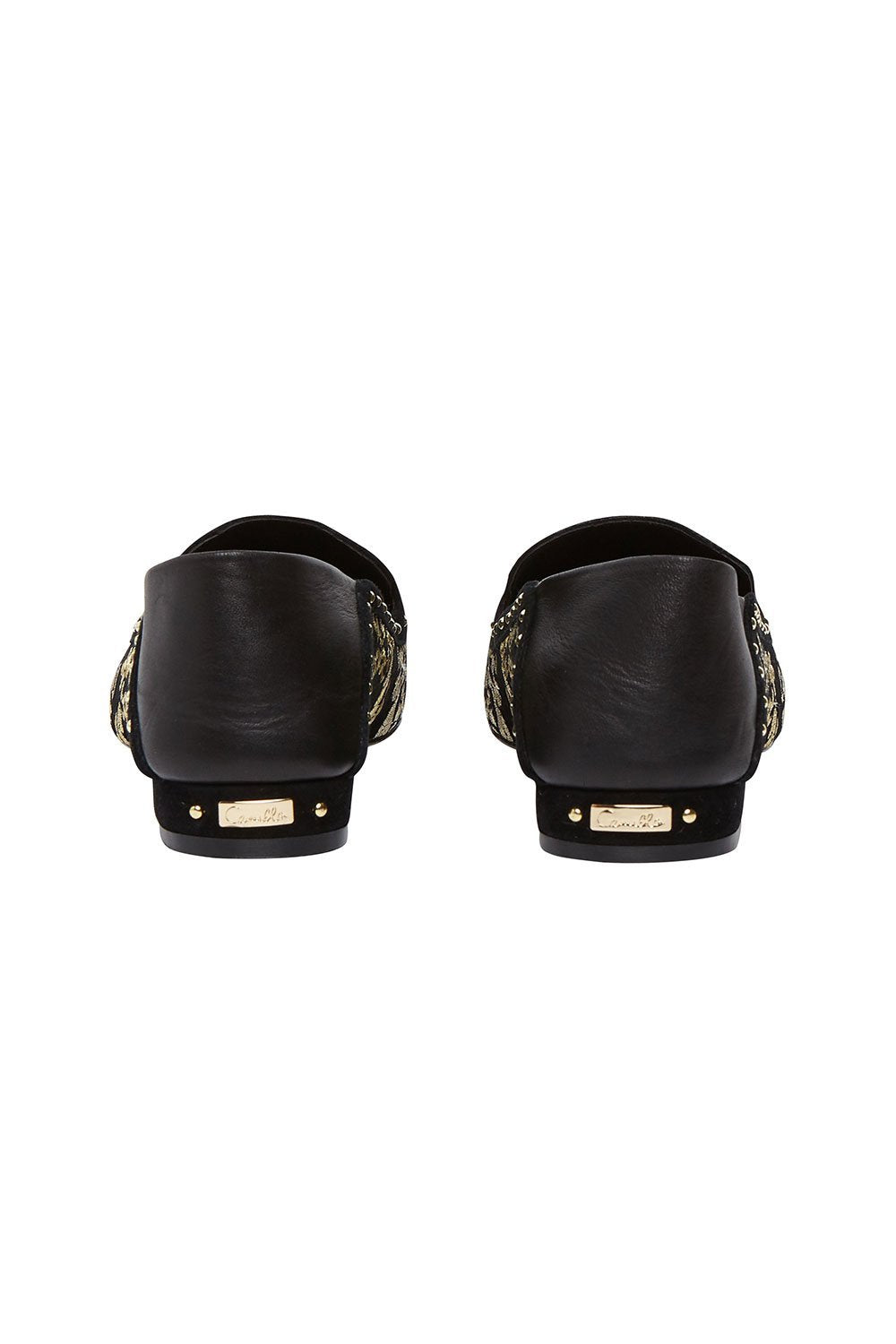 POINT TOE BABOUCHE BLACK CONTEMPORARY