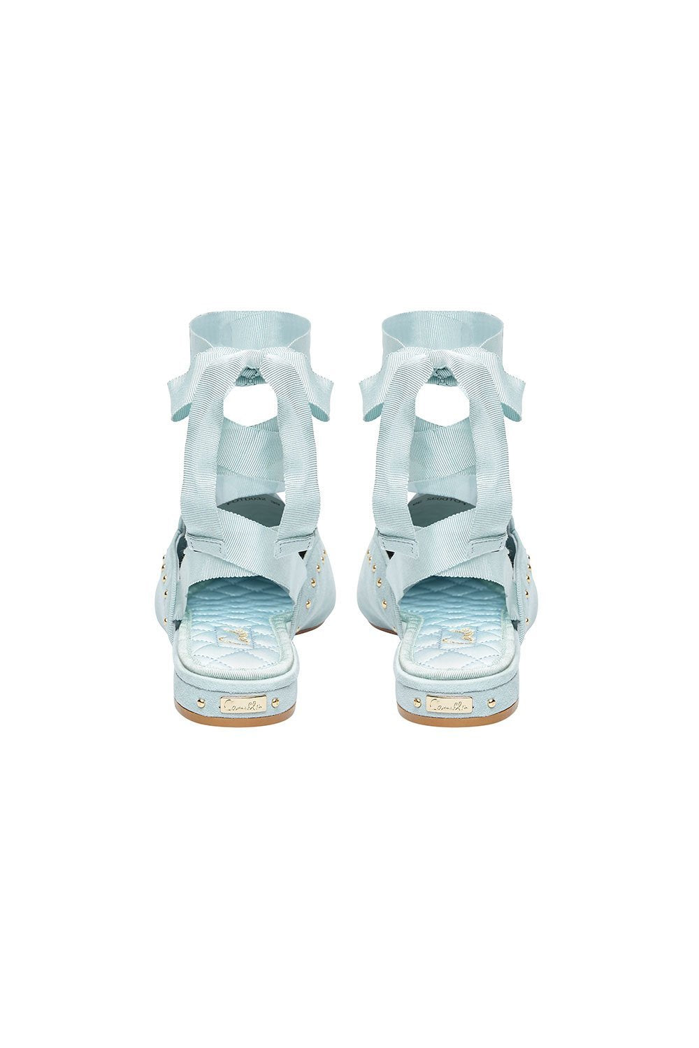 BACKLESS POINT TOE SLIPPER DUSTY BLUE