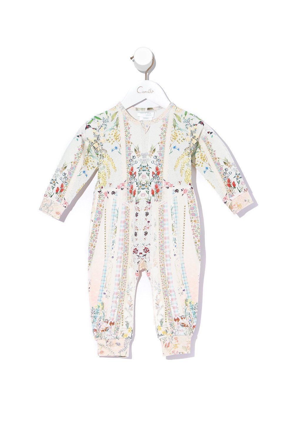 BABIES ZIP FRONT ONESIE PINK LEMONADE