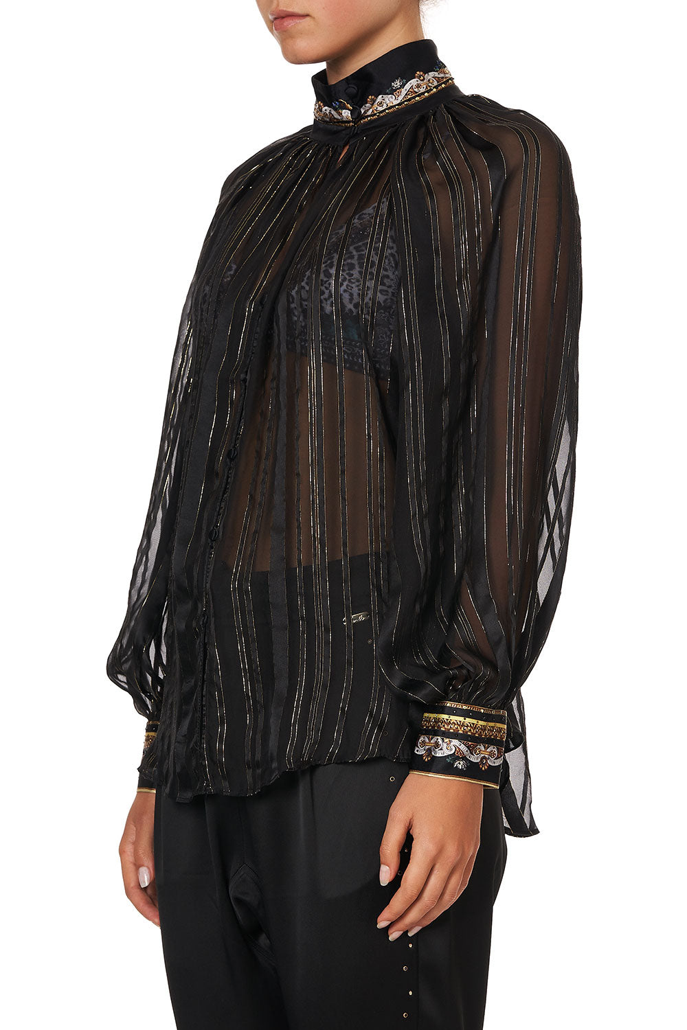 RAGLAN BUTTON UP SHIRT STUDIO 54