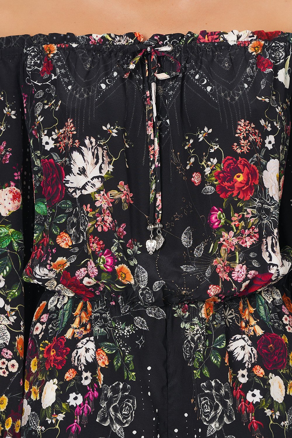 DROP SHOULDER FRILL PLAYSUIT TO THE GYPSY