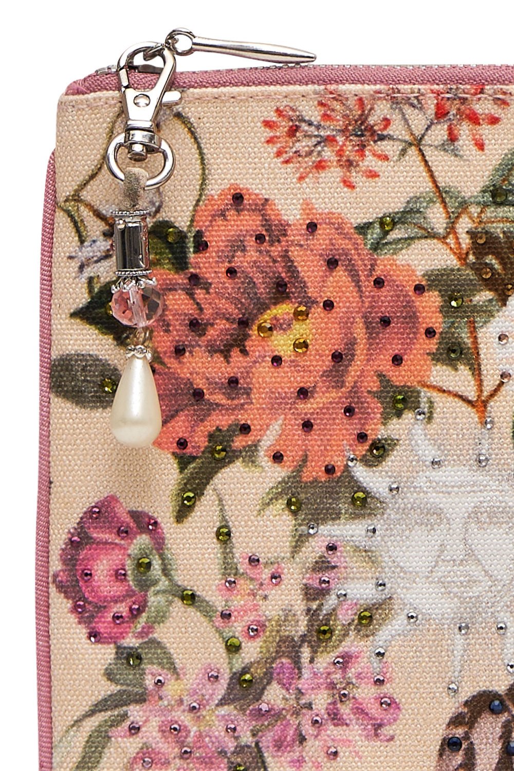 SMALL CANVAS CLUTCH PHOENIX FLOWER