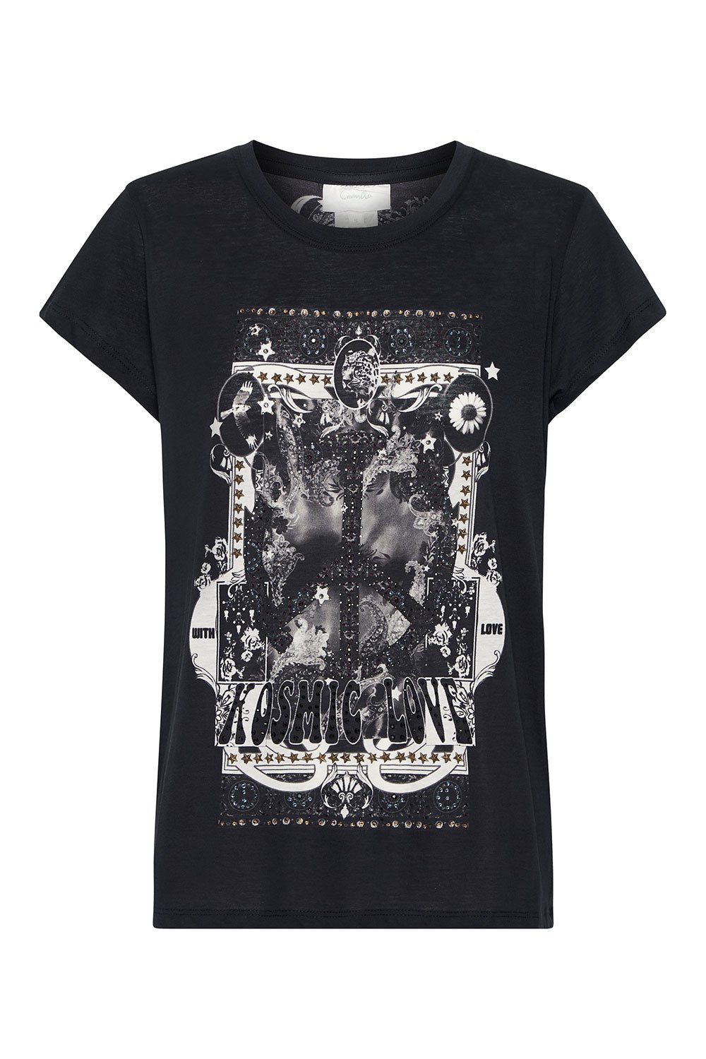 CURVED HEM FITTED TEE THE SMOKING LOUNGE