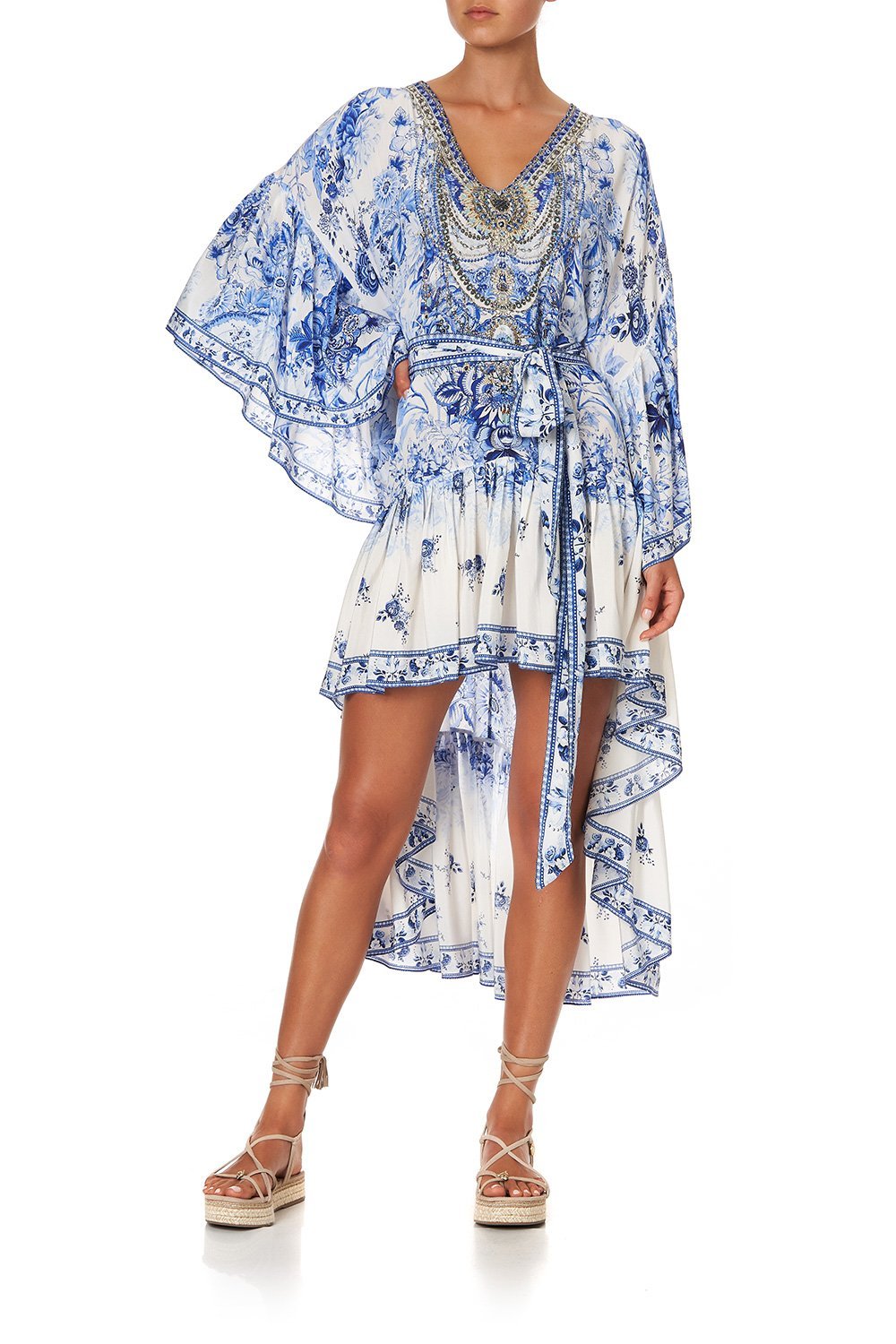 HIGH LOW RUFFLE DRESS HIGH TEA