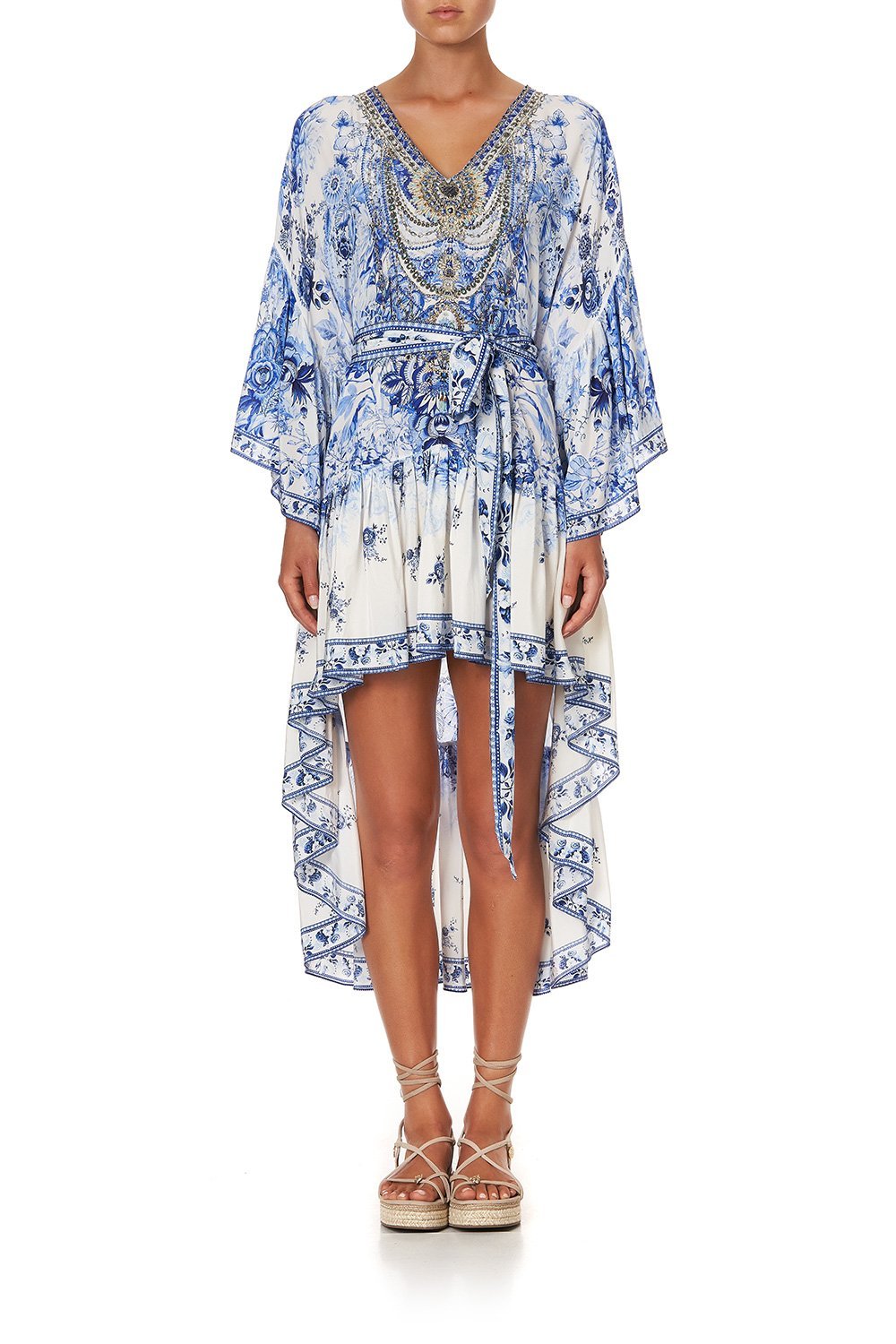 HIGH LOW RUFFLE DRESS HIGH TEA