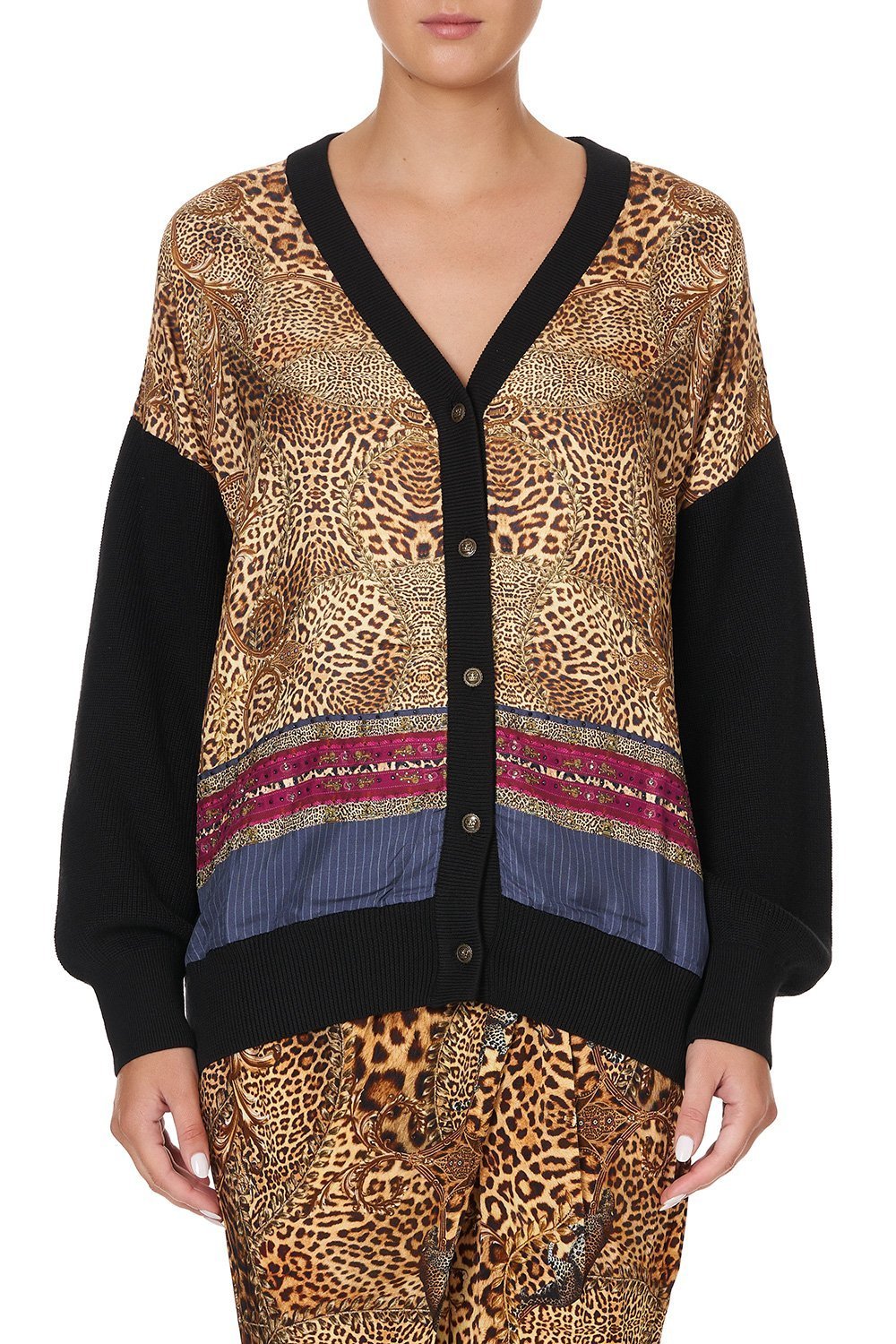 SILK FRONT CARDI LADY LODGE