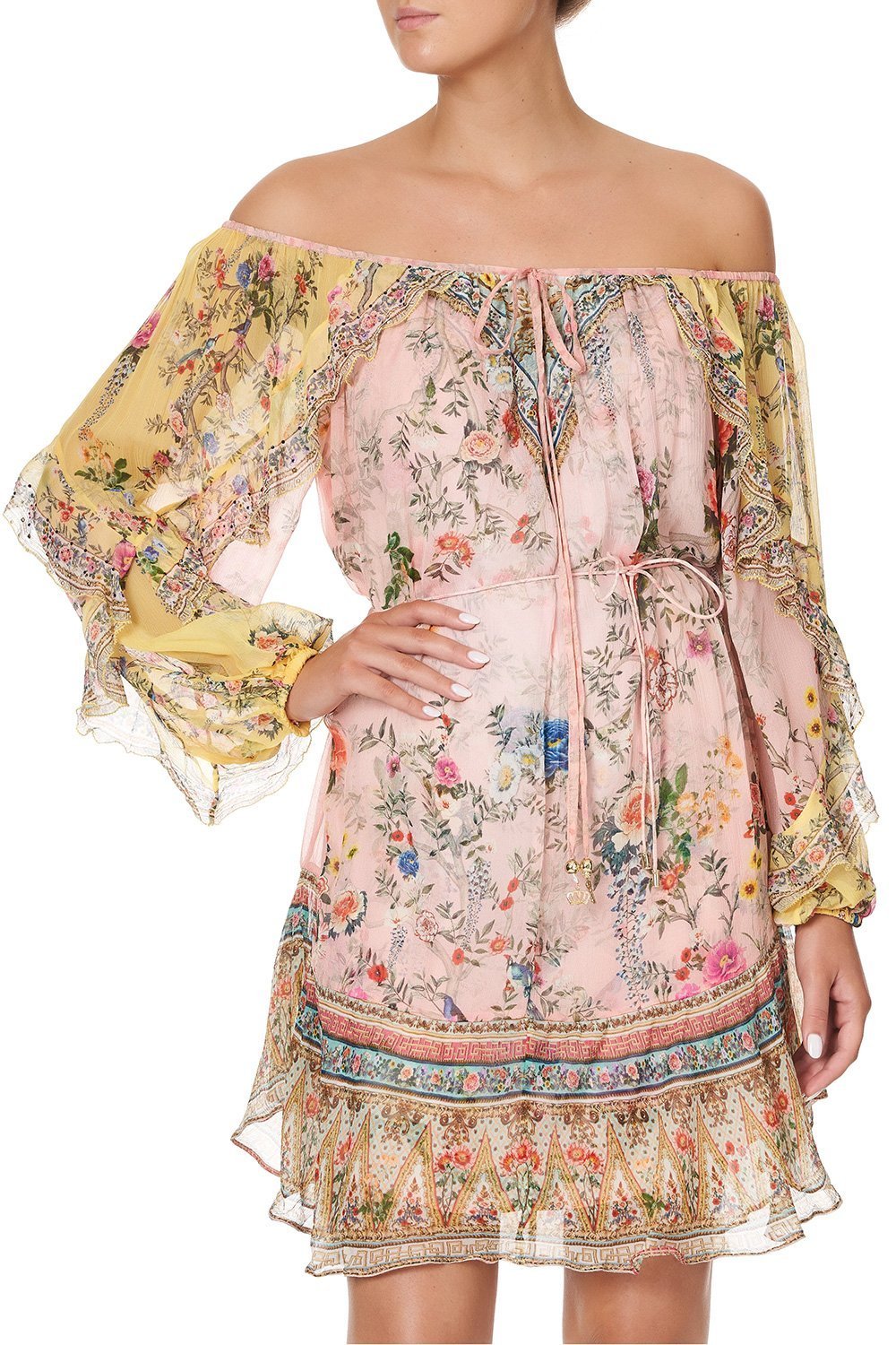 BLOUSON FRILL SLEEVE DRESS PARTY IN THE PALACE