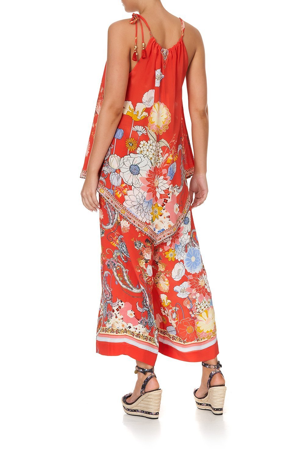 HANDKERCHIEF HEM TANK PAISLEY IN PATCHES