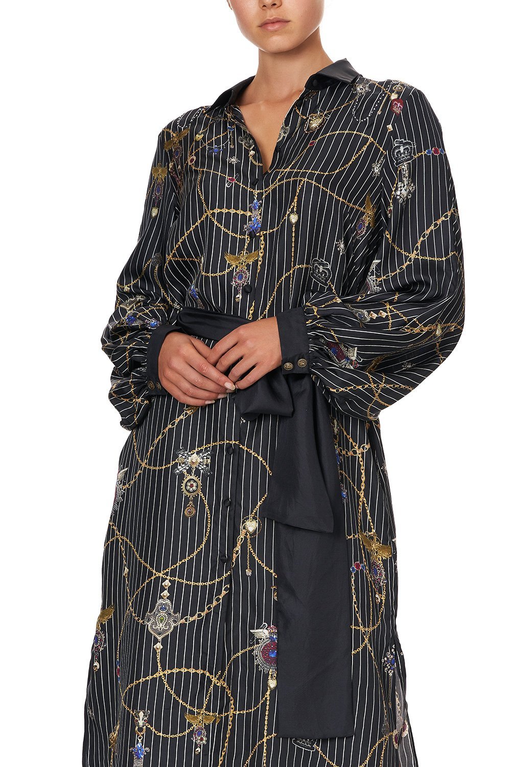 HIGH LOW MIDI SHIRT DRESS PUNK OF PRIMROSE