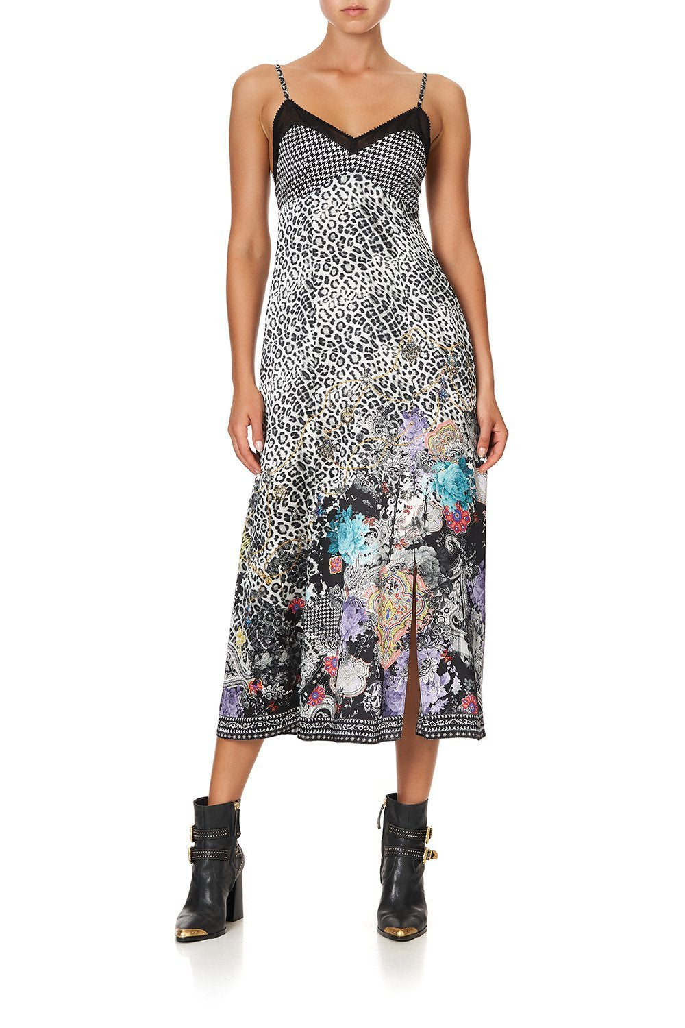 SLIP DRESS WITH FRONT SPLITS SID THE KID