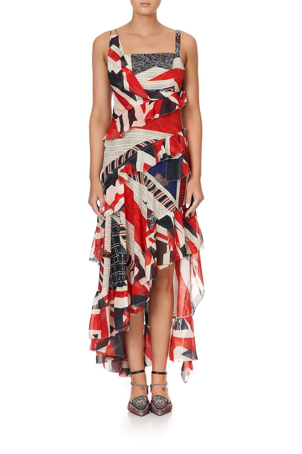 ASYMMETRIC MULTI FRILL DRESS JACK BE NIMBLE