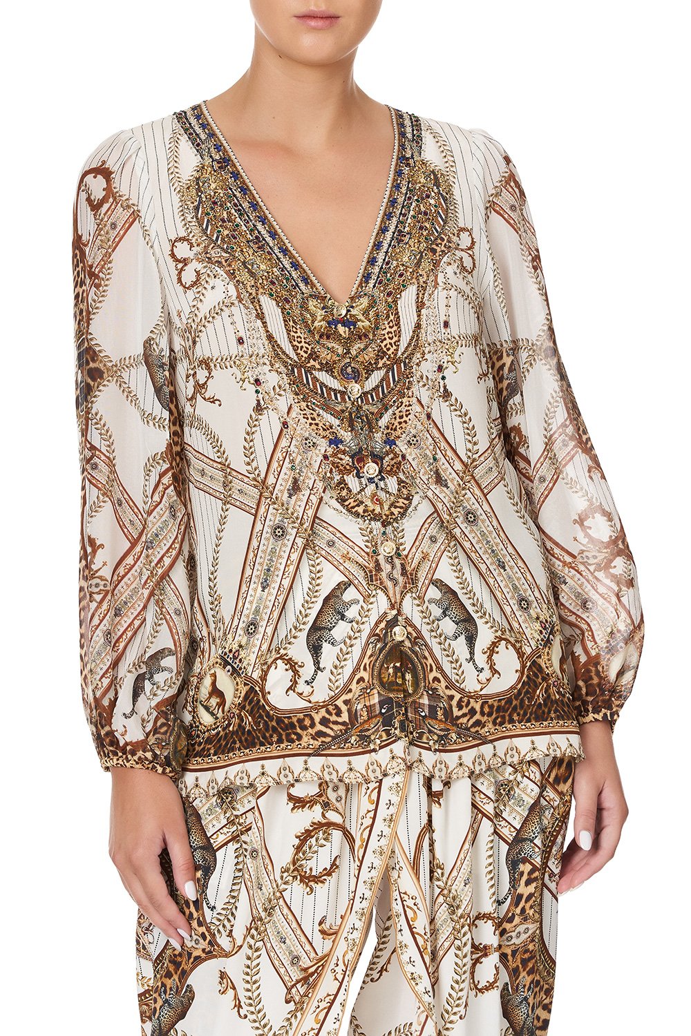 LACE UP SIDE BLOUSE MIND YOUR MANOR