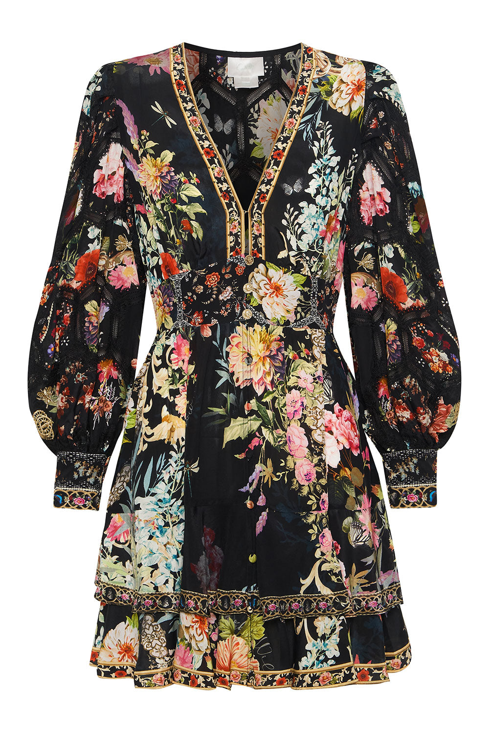 BUTTON FRONT FRILL DRESS HAMPTON HIVE