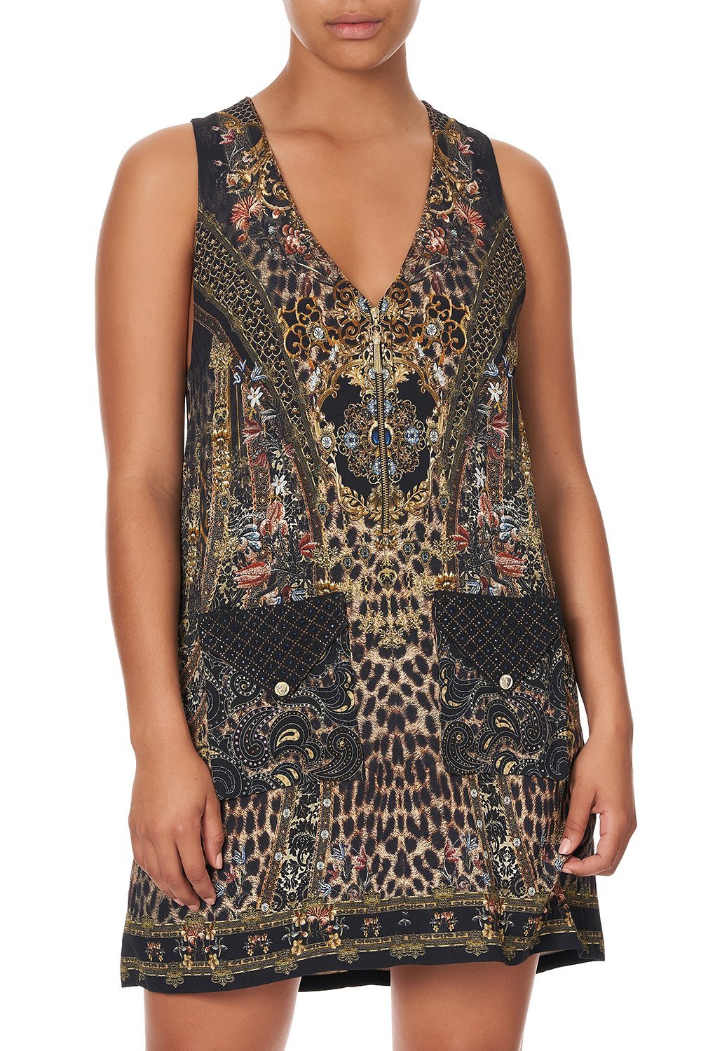 V NECK SHIFT DRESS ABINGDON PALACE