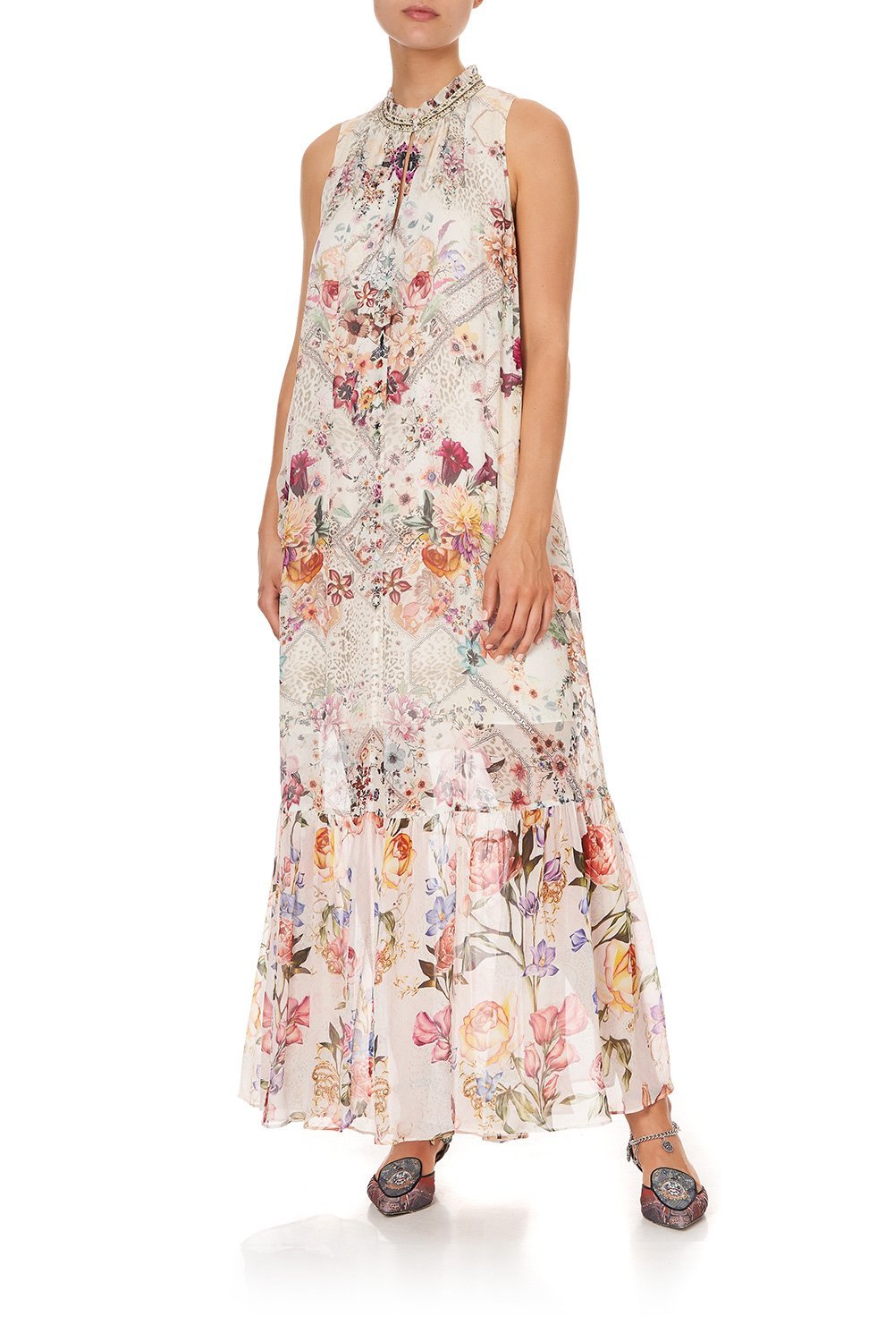 HIGH NECK KEYHOLE DRESS SEW IN LOVE