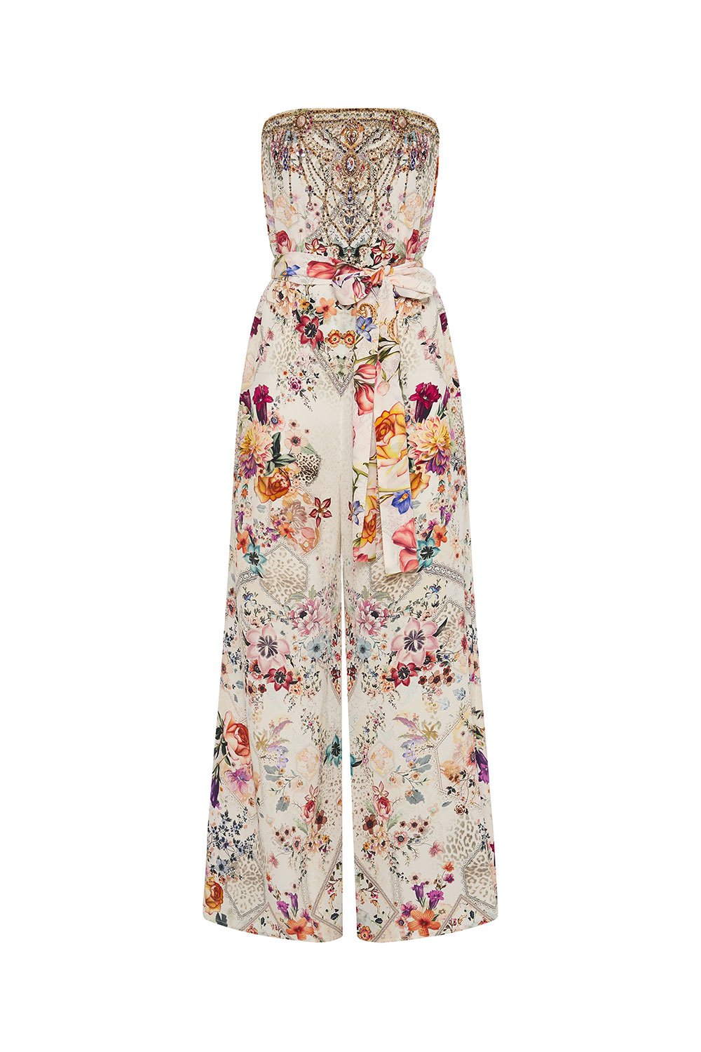 TIE WAIST STRAPLESS JUMPSUIT SEW IN LOVE