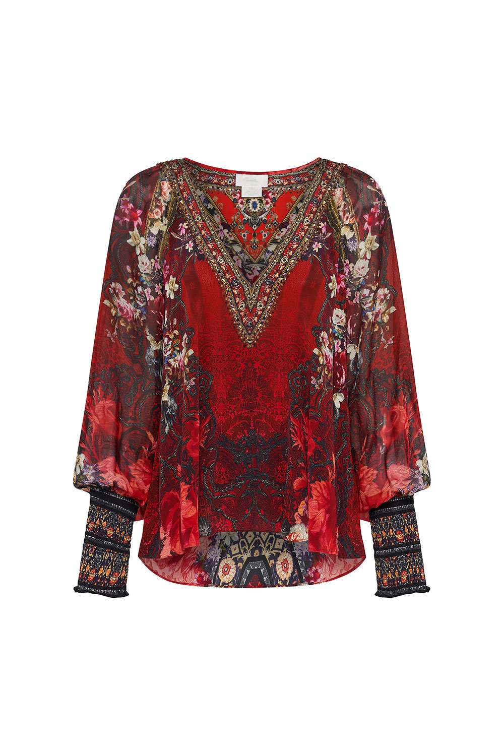 SHIRRED CUFF BLOUSE STORIES OF A STATION