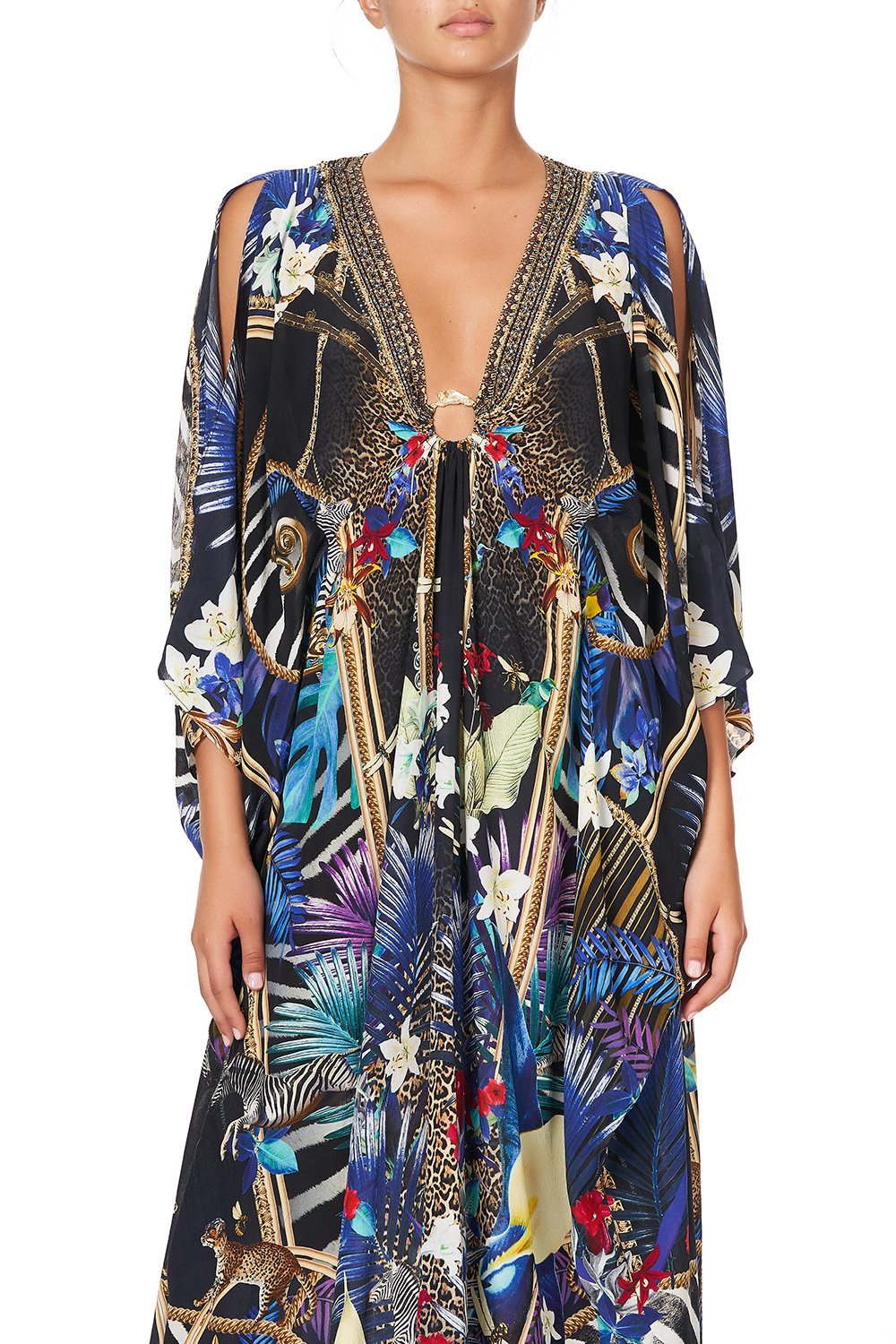 SPLIT SLEEVE KAFTAN WITH HARDWARE RAINBOW ROOM