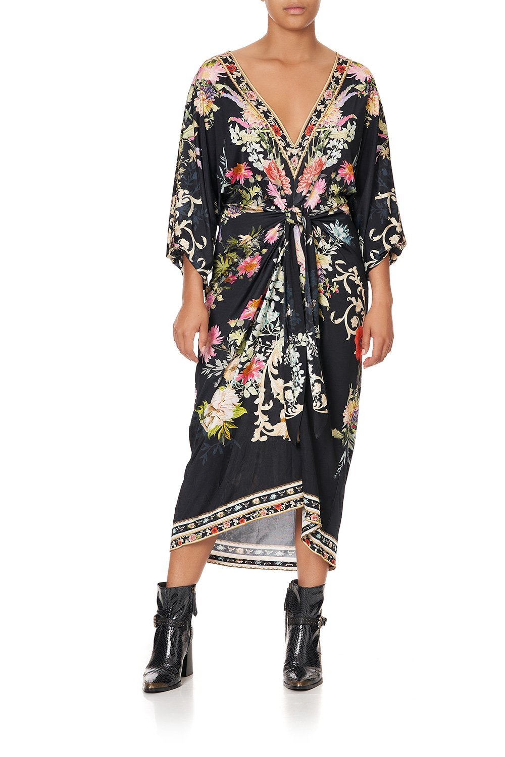 JERSEY TWIST SLEEVE DRESS HAMPTON HIVE