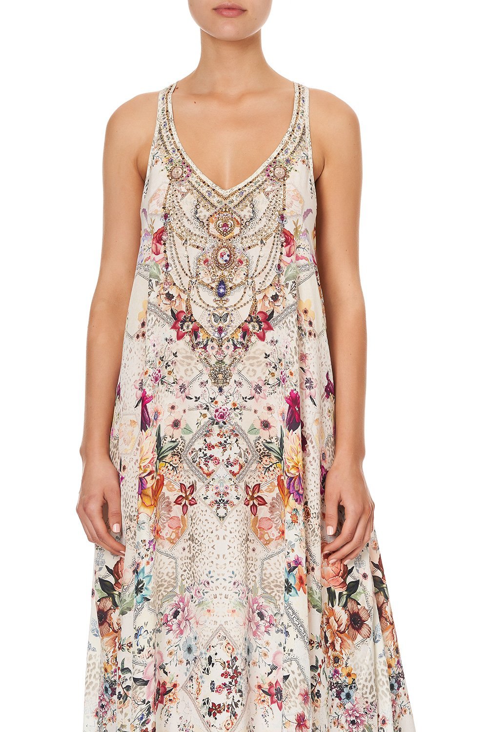 V NECK RACERBACK DRESS SEW IN LOVE