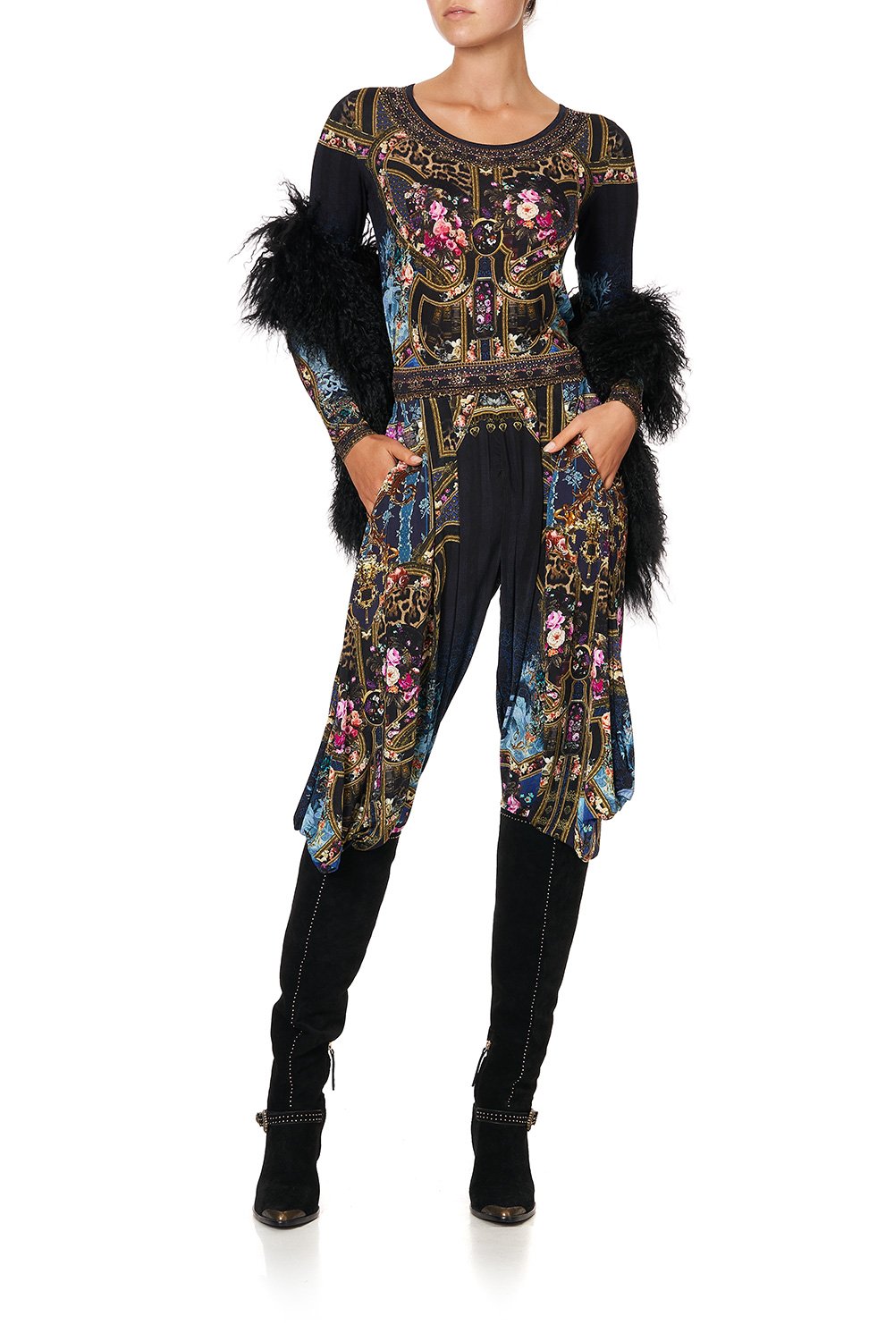 LONG SLEEVE FITTED TOP FIELDS OF TREASURE