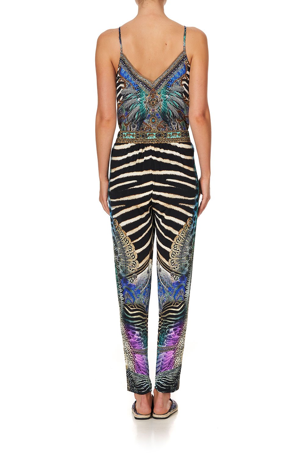 HAREM PANTS WITH FRONT PLEATS ANIMAL ARMY