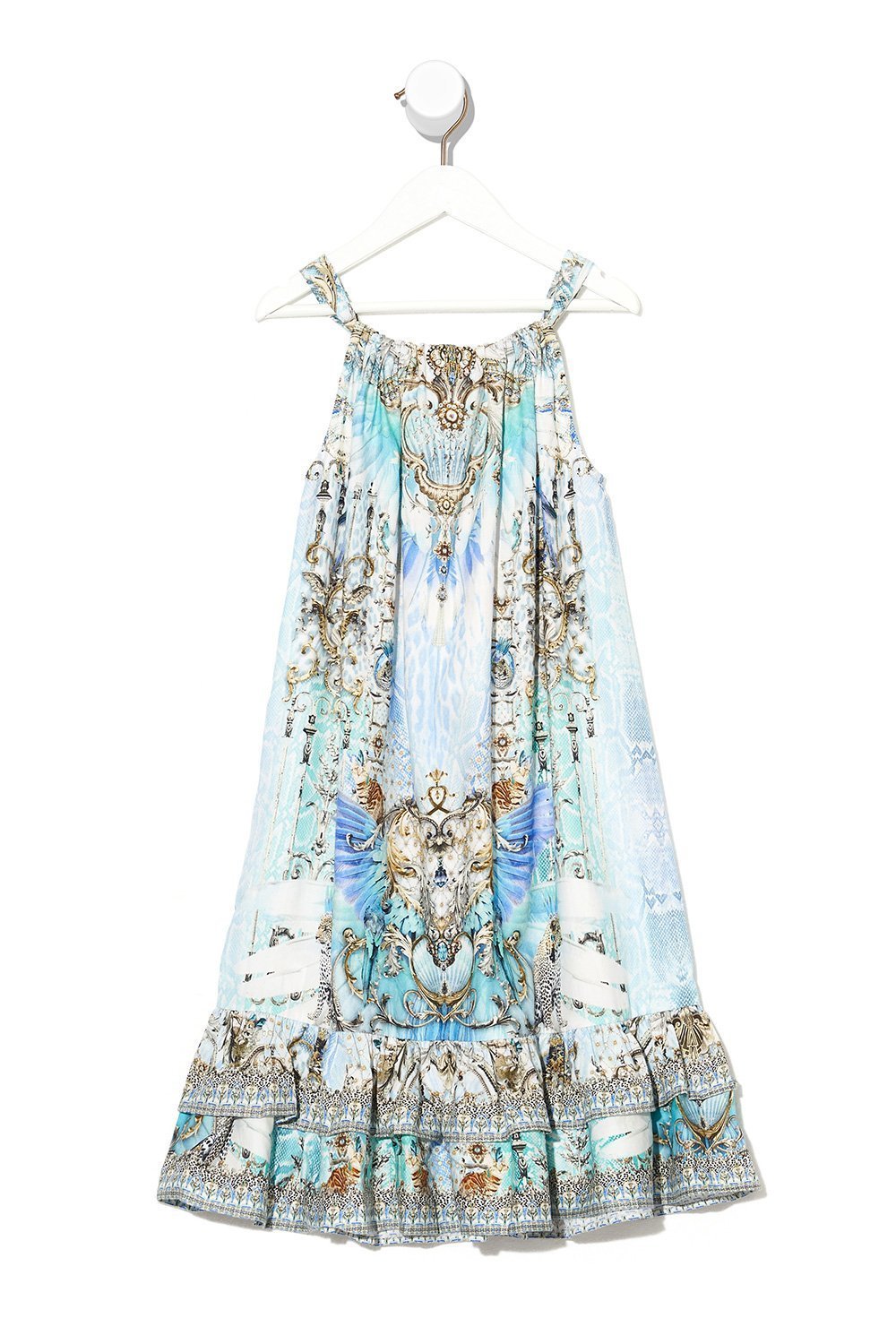 KIDS FRILL HEM TIERED DRESS 4-10 GATSBYS GIRL