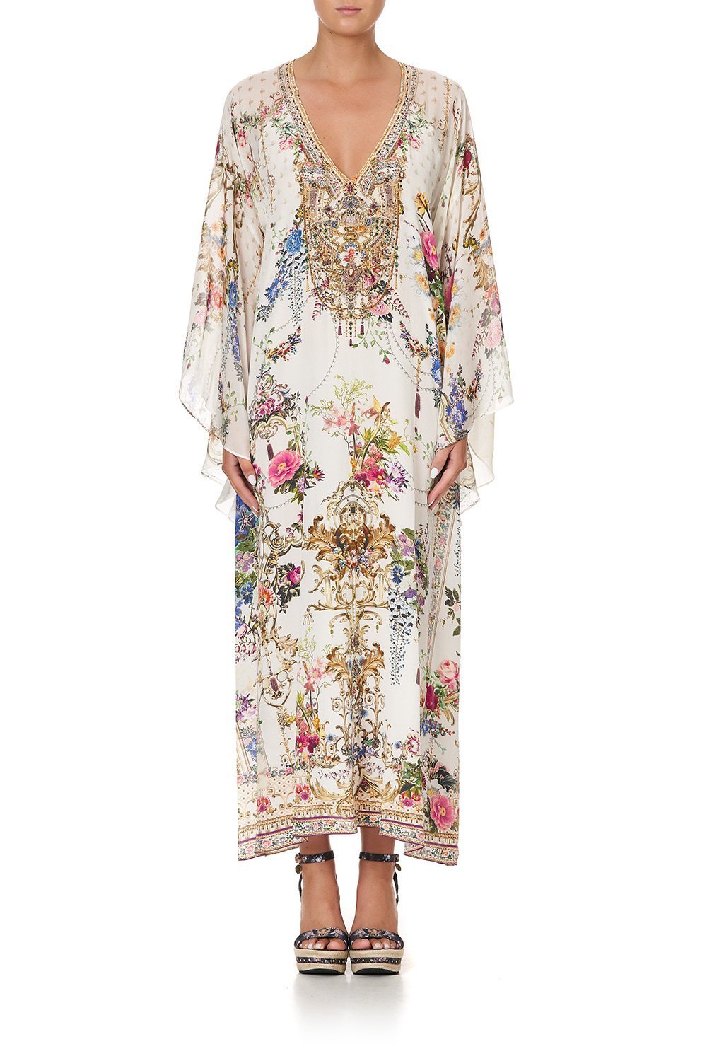 LONG RAGLAN SLEEVE FLARED KAFTAN BY THE MEADOW