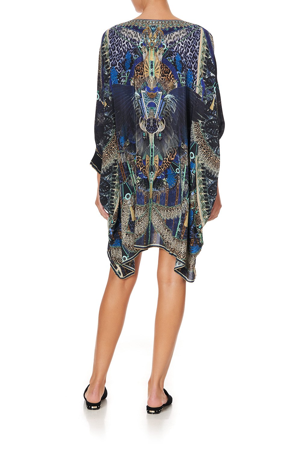SHORT KAFTAN WITH CUFF DRIPPING IN DECO
