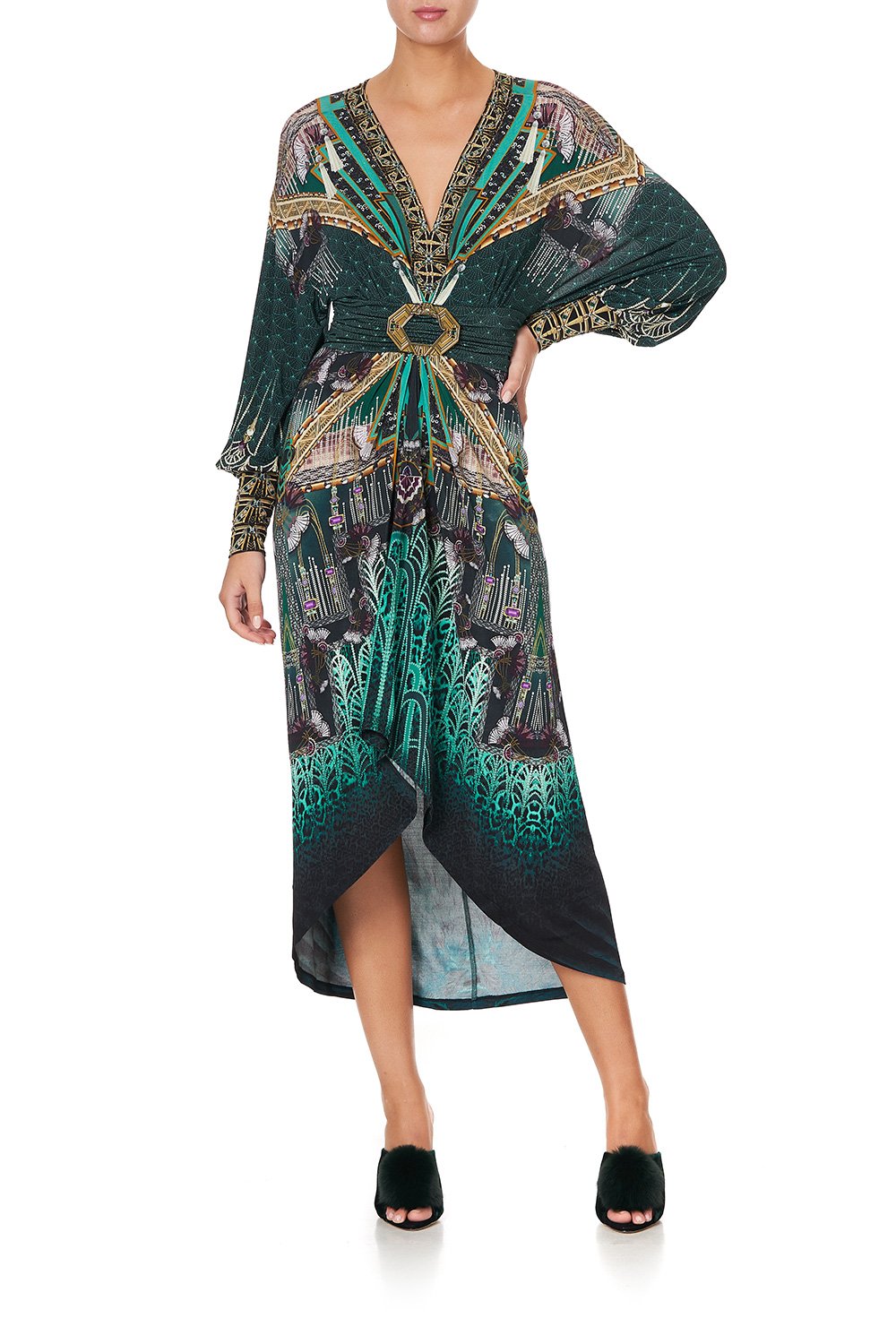 BELTED JERSEY DRESS FITZGERALDS FLAPPER