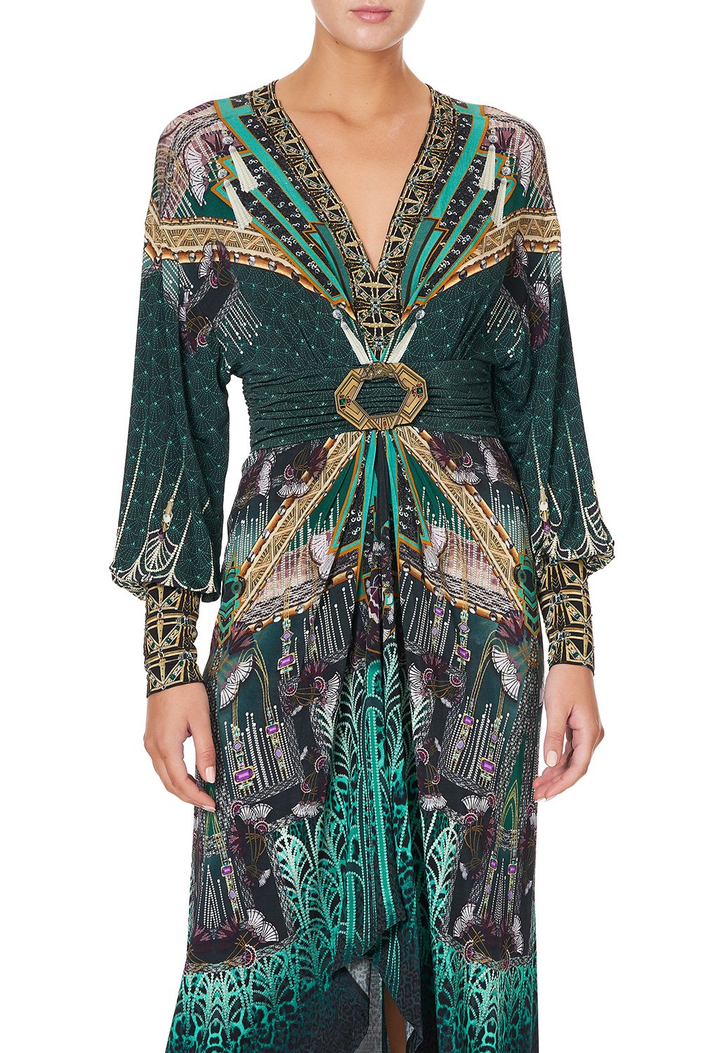 BELTED JERSEY DRESS FITZGERALDS FLAPPER