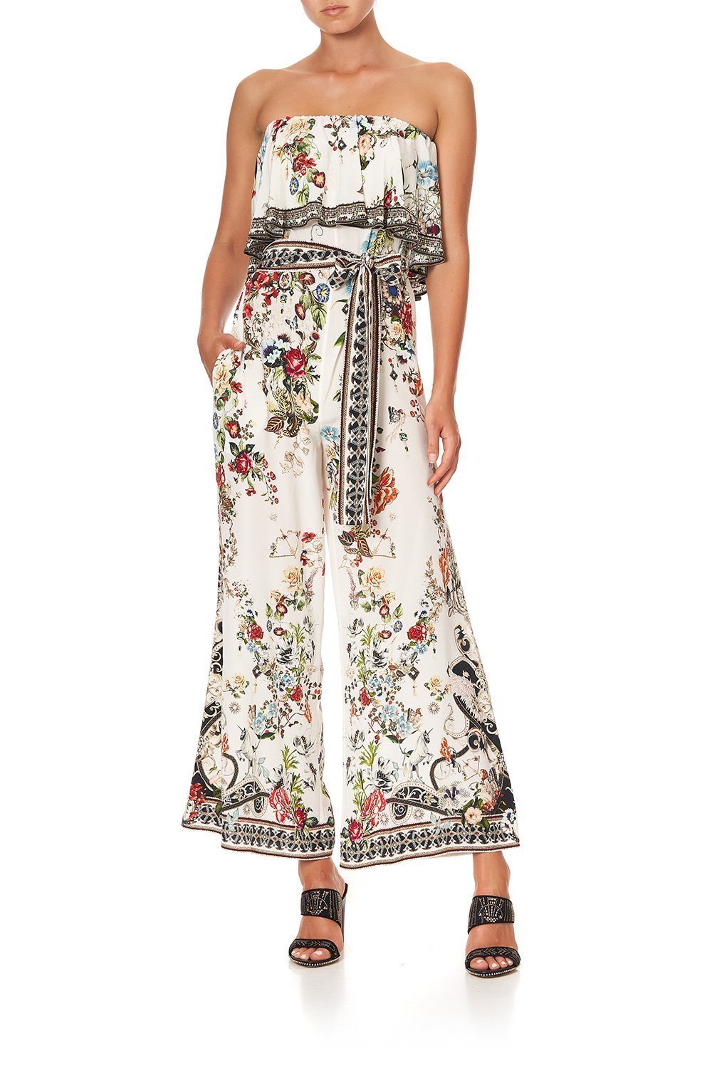 STRAPLESS JUMPSUIT WITH FRILL SHAKESPEARES GARDEN