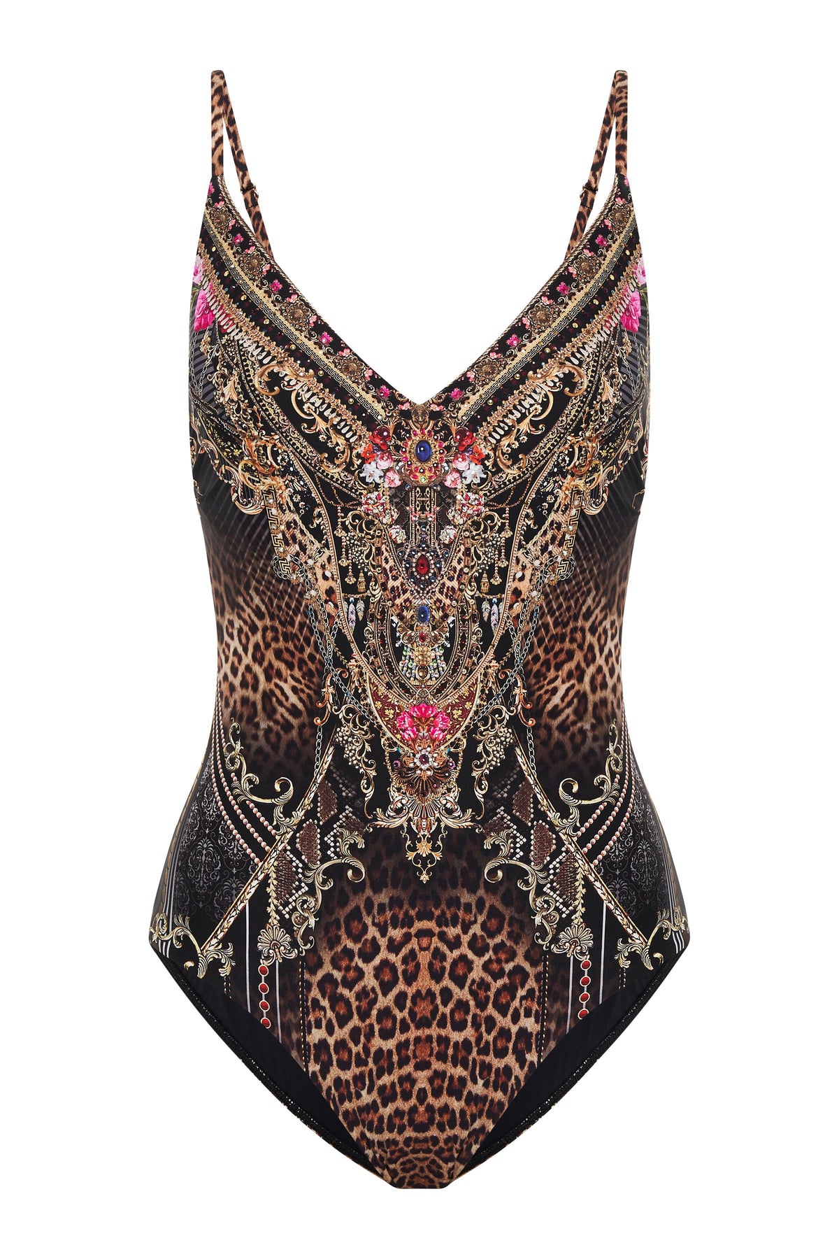 V NECK UNDERWIRE ONE PIECE GOTHIC GODDESS