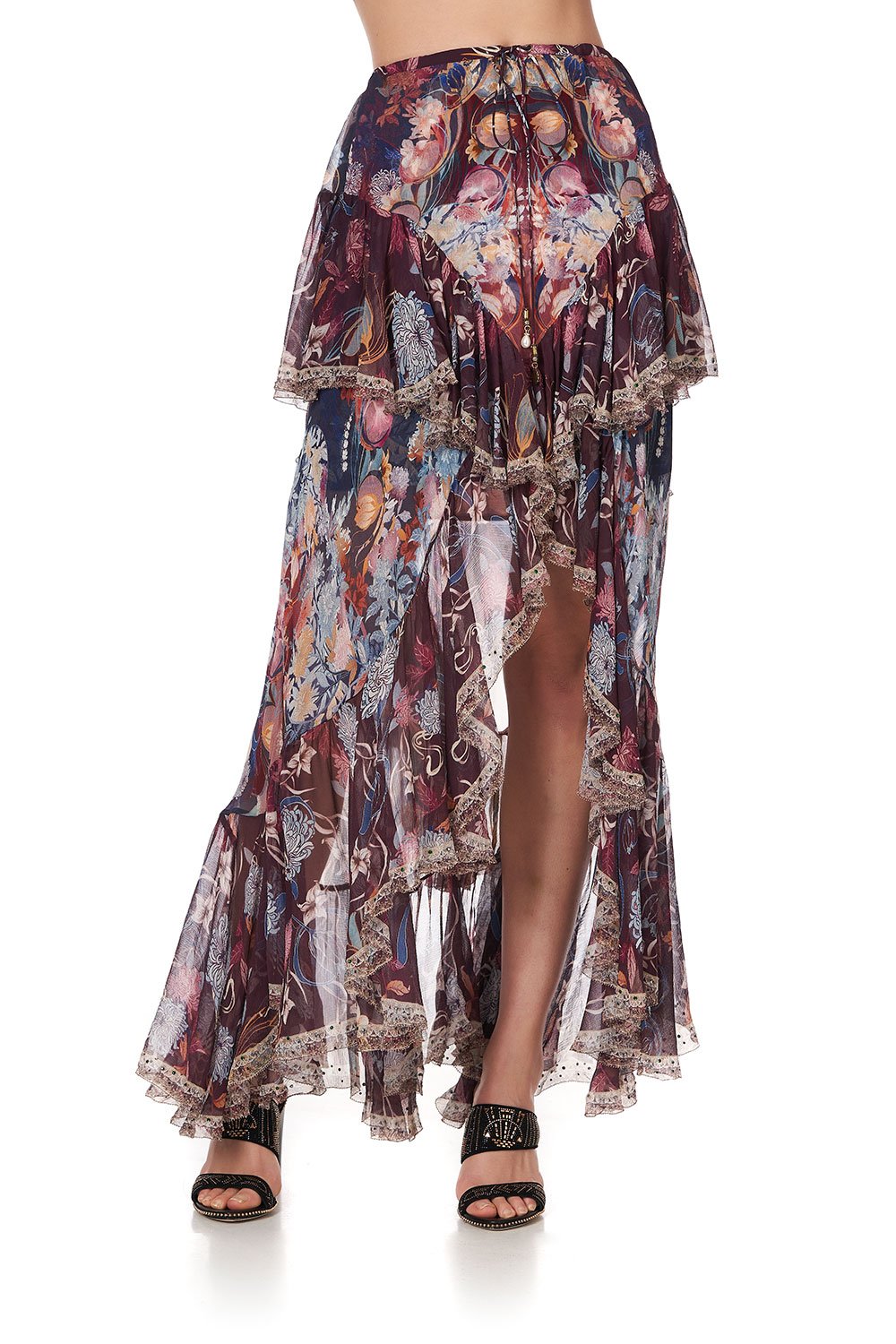 MAXI SKIRT WITH DOUBLE FRILL NOUVEEU NIGHTS