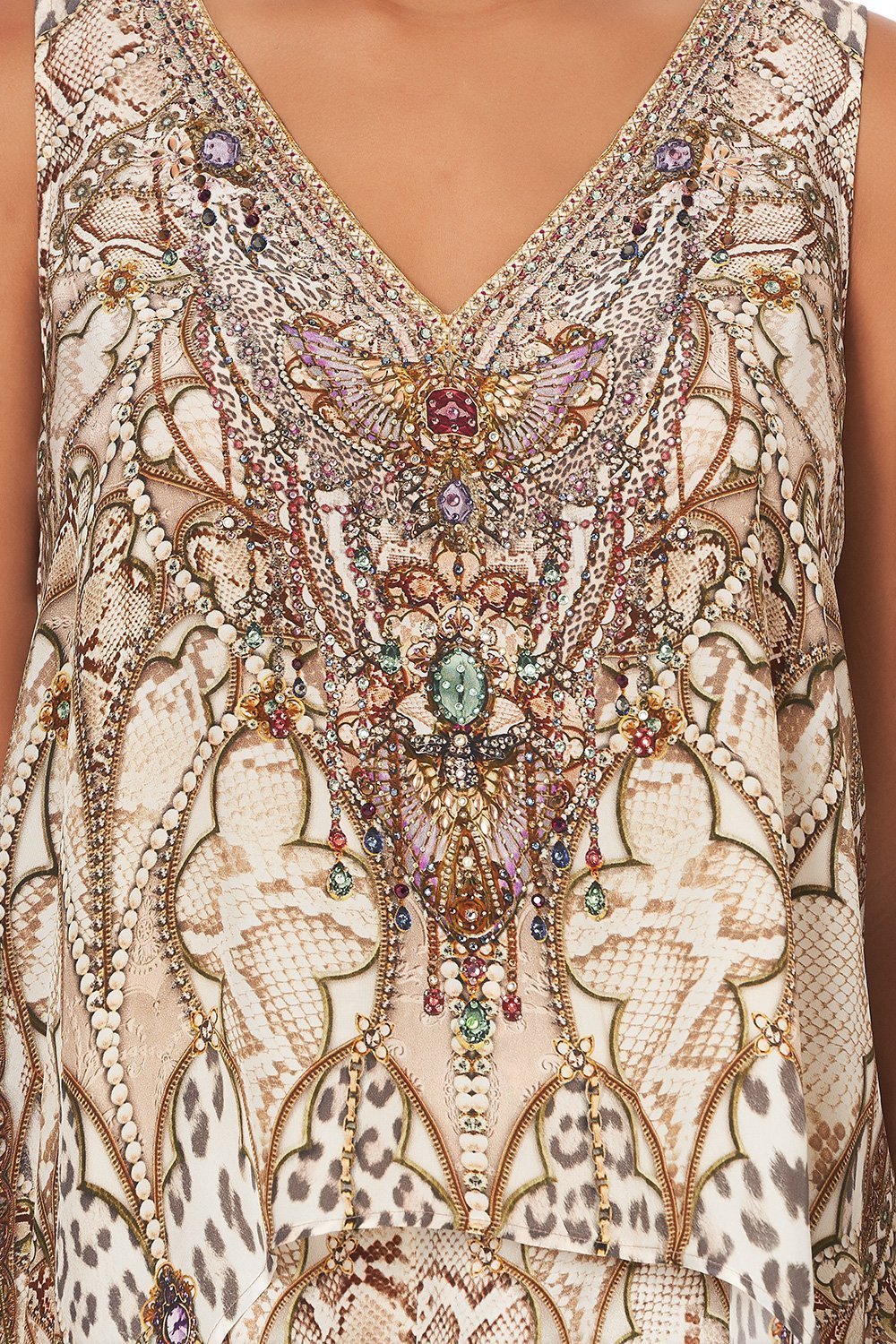 HIGH LOW CROSS OVERLAY TOP ALL IS NOUVEAU