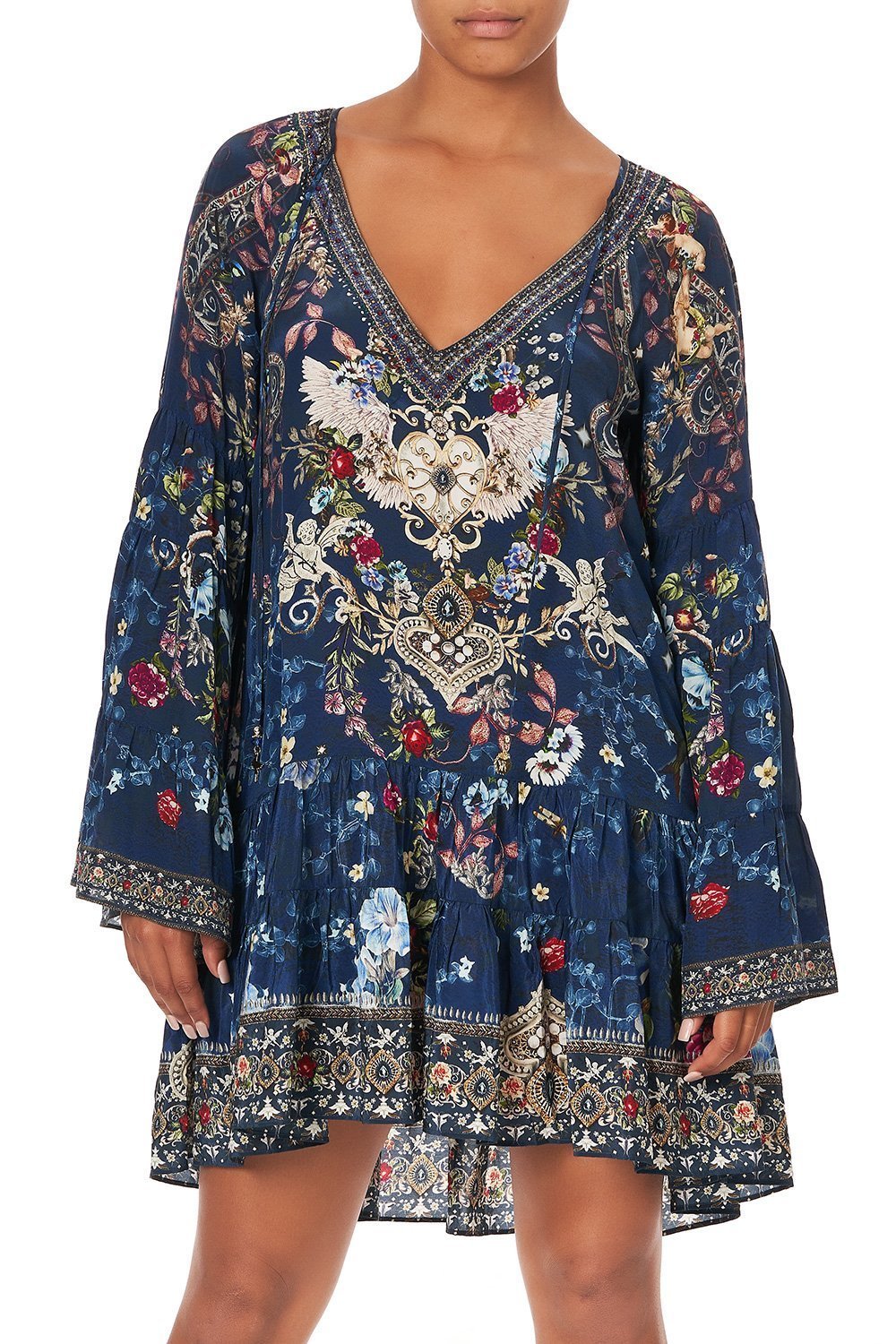 A-LINE GATHERED PANEL DRESS DREAMS OF MIDSUMMER