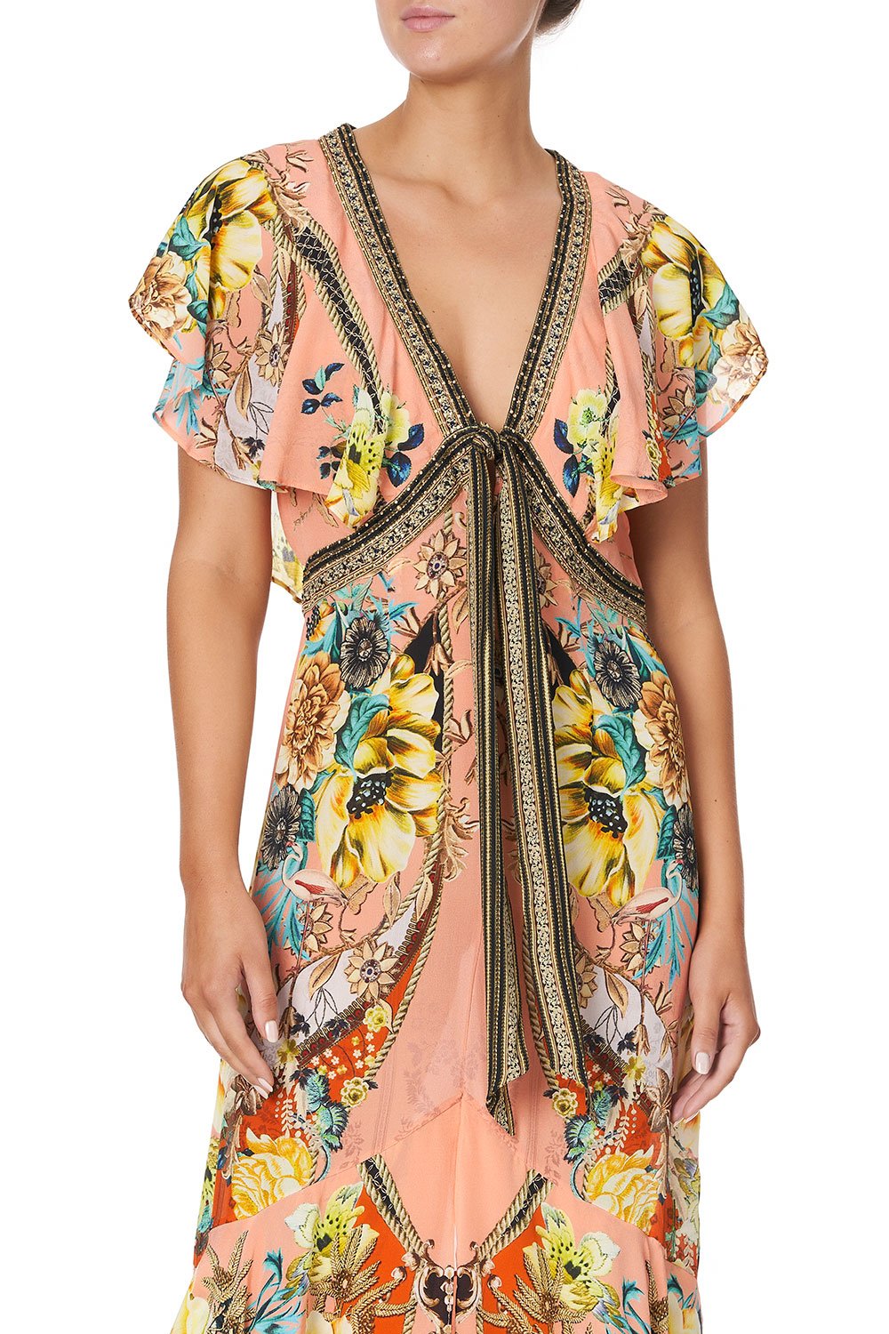 TIE FRONT MAXI WITH CF SPLIT WATCH THE THRONE