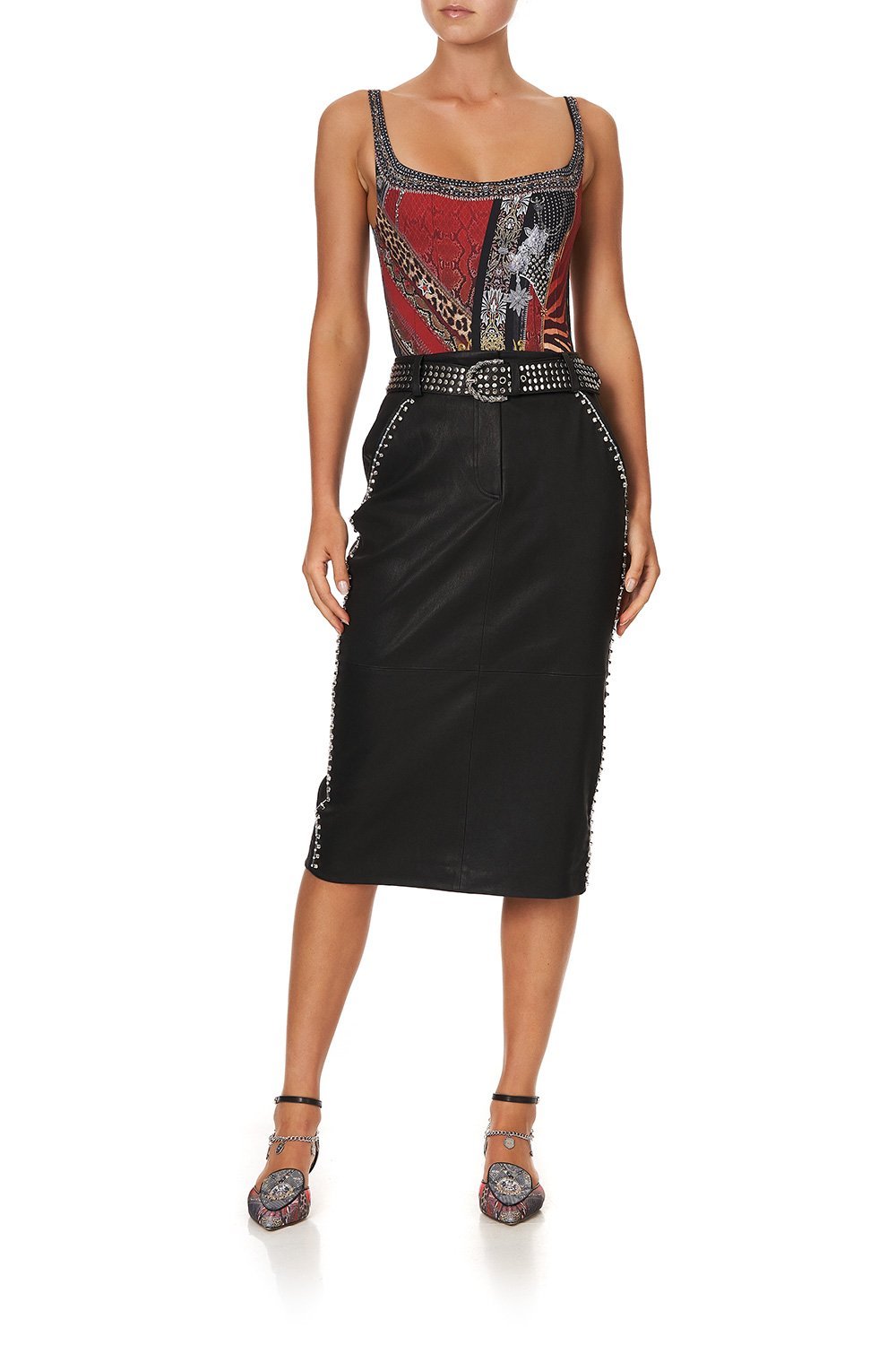 UNDERWIRE SQUARE NECK ONE PIECE LONDON CALLING