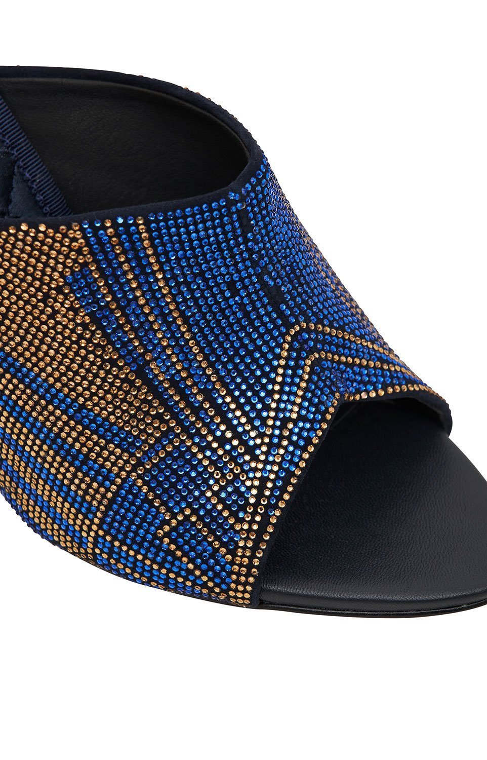 HEELED MULE LUXE NAVY