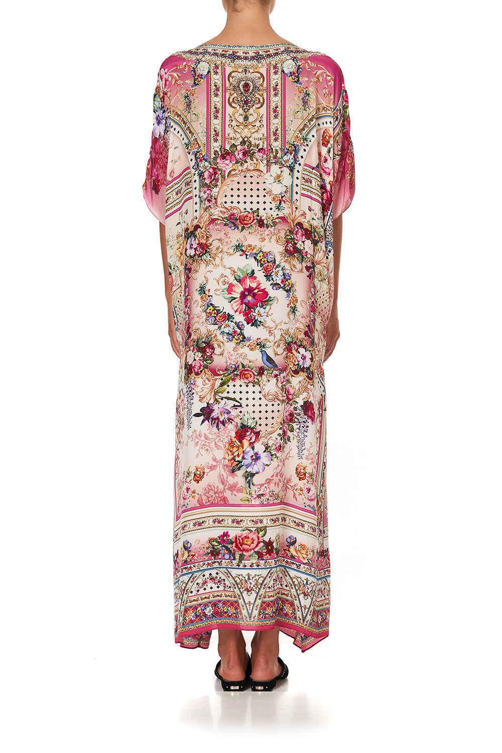 ROUND NECK KAFTAN SUMMONED BY A ROSE