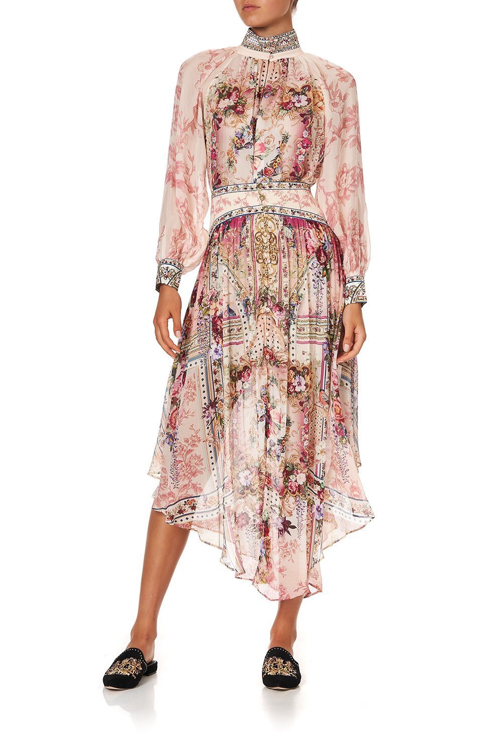 SHAPED WAIST SKIRT SUMMONED BY A ROSE