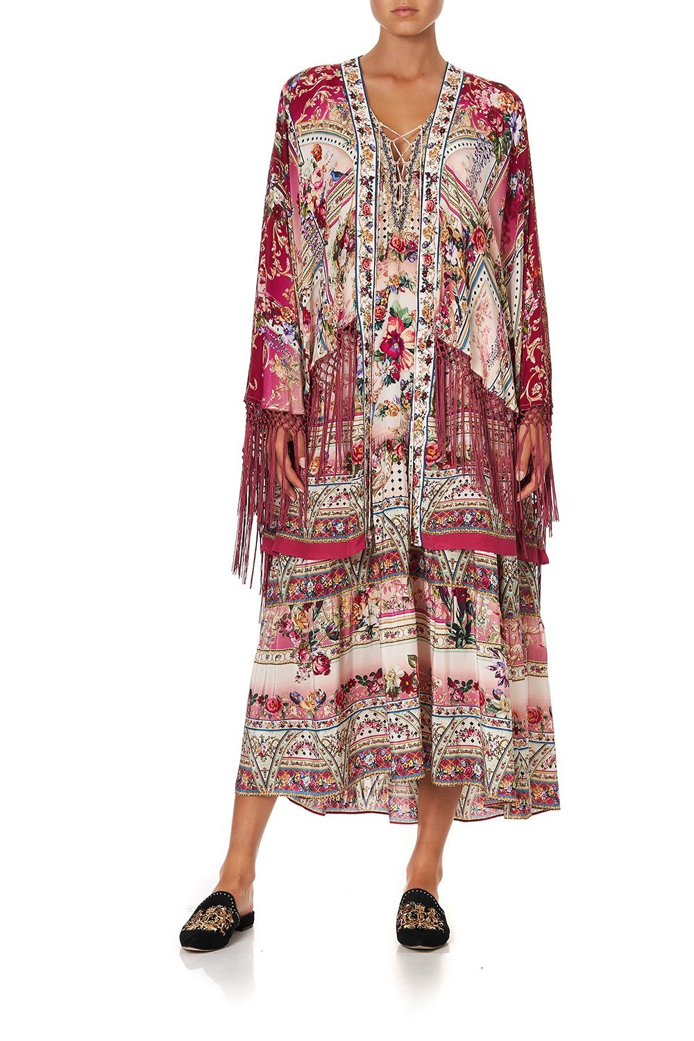 DRAPED HIGH-LOW LAYER SUMMONED BY A ROSE